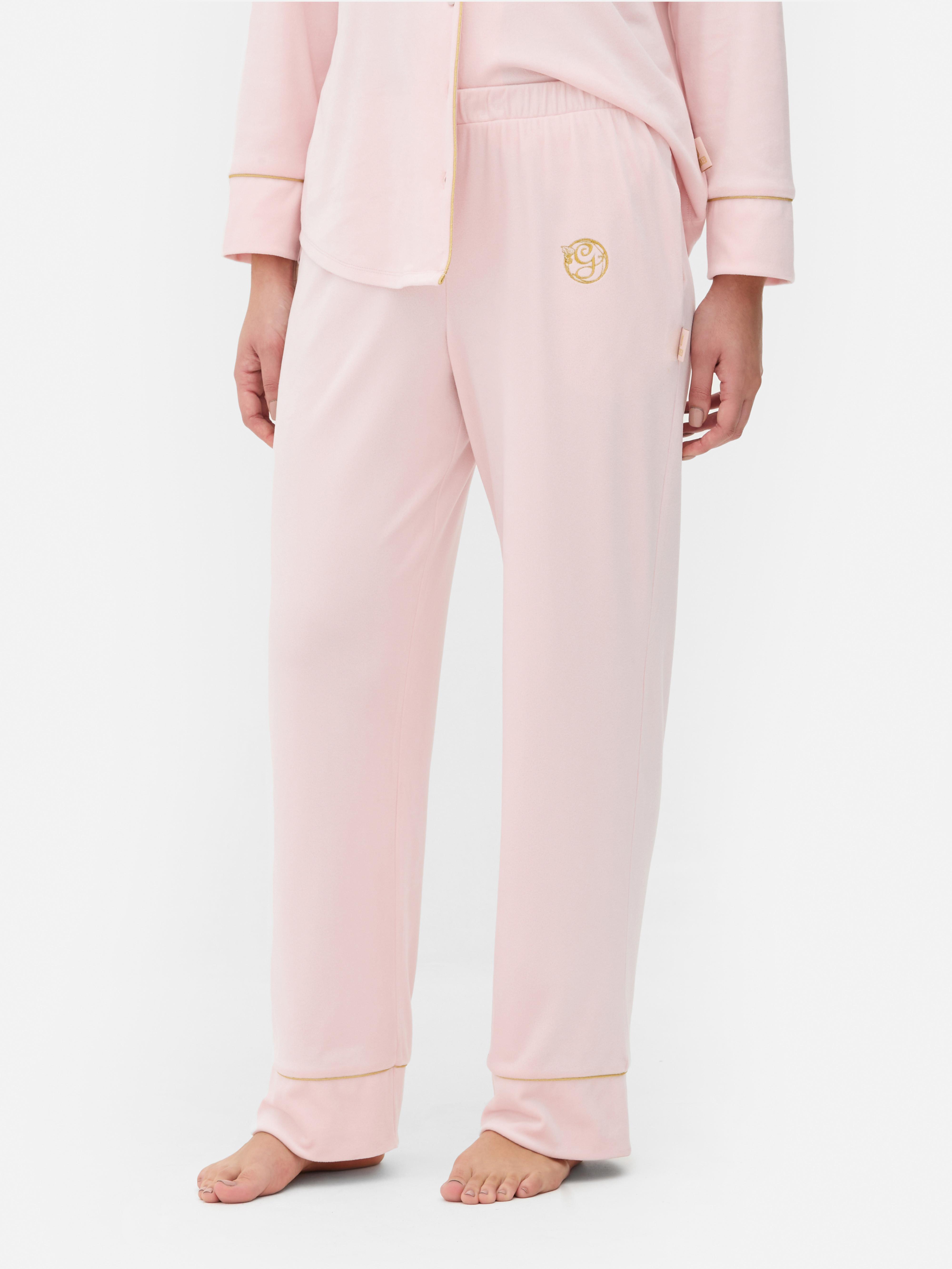 Pantaloni de pijama Wicked x Primark din velur Pantaloni de pijama confortabili cu talie elastică și croială lată