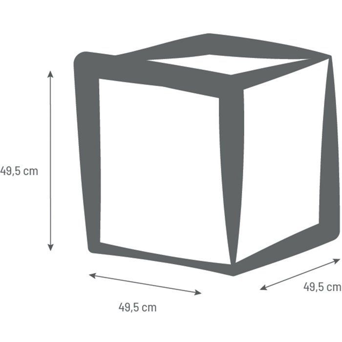 Maceta cuadrada de 50 cm - EDA - Grafito - 57 L - 49,5 x 49,5 x 49,5 cm - Gris antracita