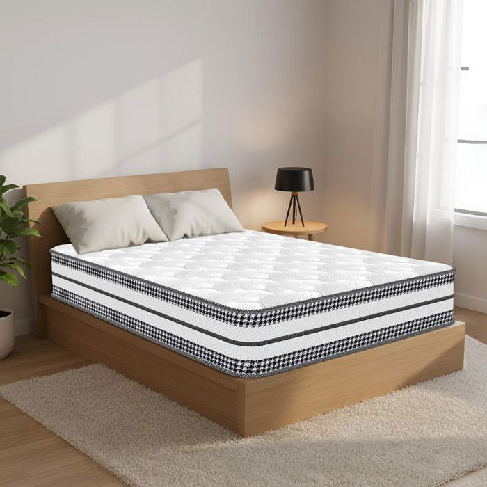 Colchón de espuma viscoelástica de 90x200 cm, certificado Oeko-TEX®, 23 cm de grosor, reversible, transpirable, ergonómico para dormir.