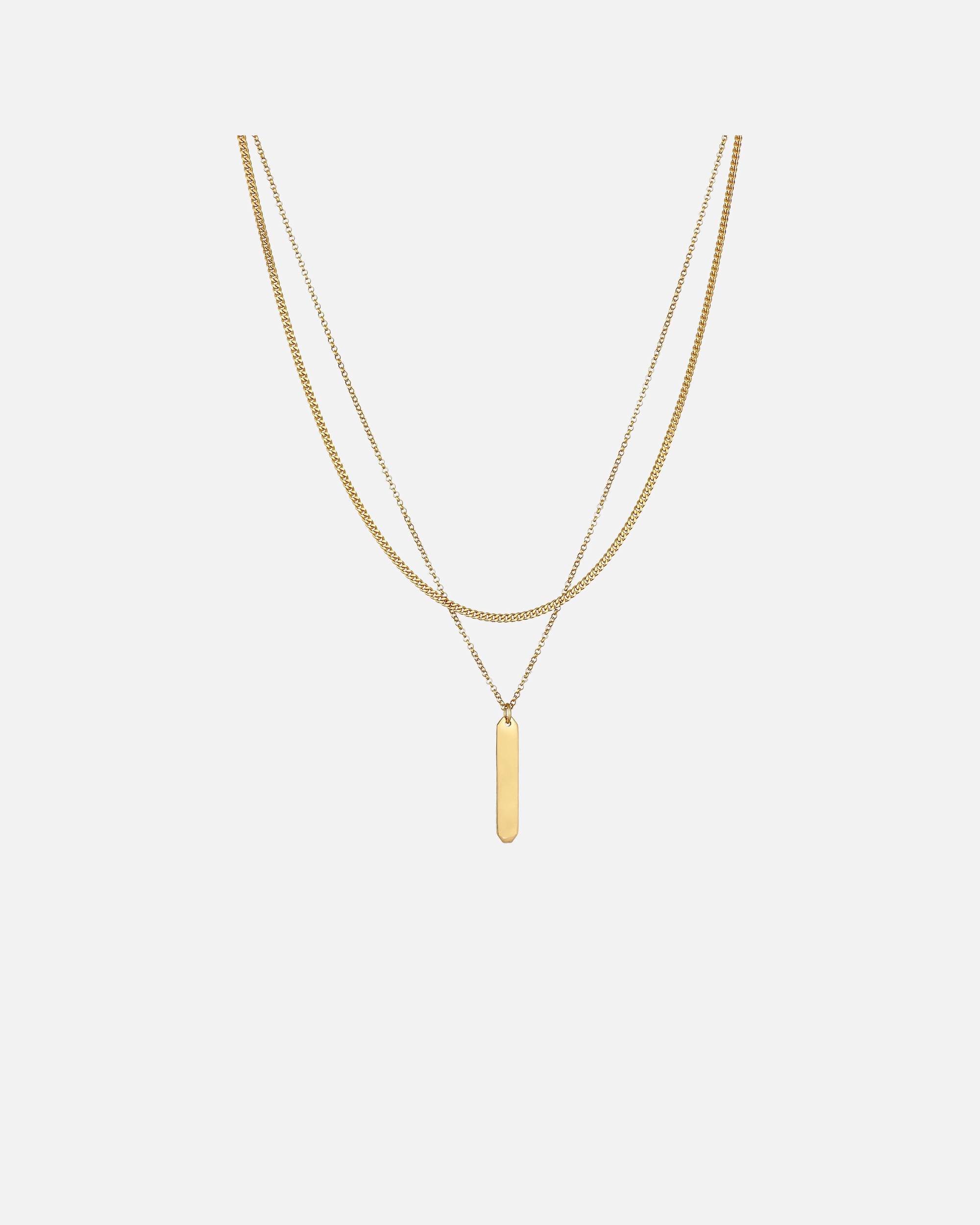 Elli Pendentif plaque de couche pour dames Geo Minimal Trend Classic en argent sterling 925 plaqué or