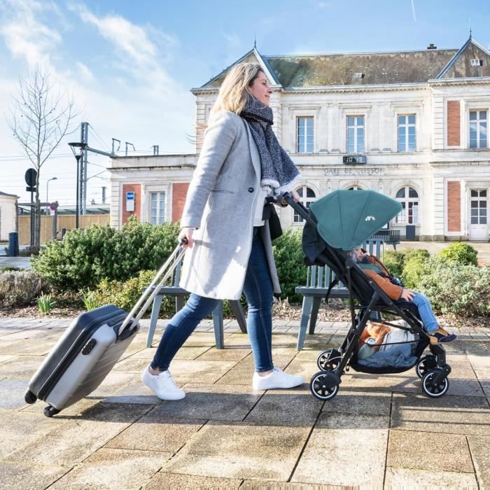 BEBECONFORT Poussette canne ultra compacte TEENY 3D,  4 roues, De la naissance à 4 ans environ (22kg), Tinted gray