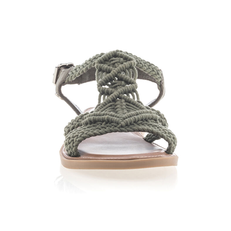 Grønne sandaler / sko med åpen tå til dame