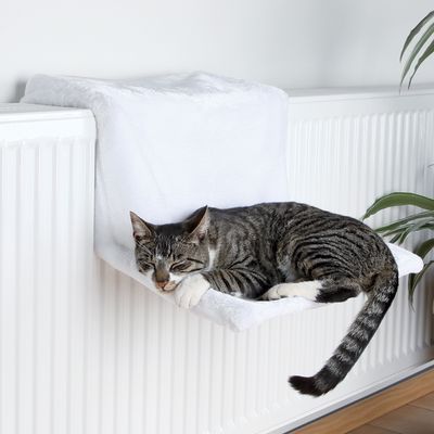 Trixie Deluxe Plüsch-Heizkörperbett – Weiß