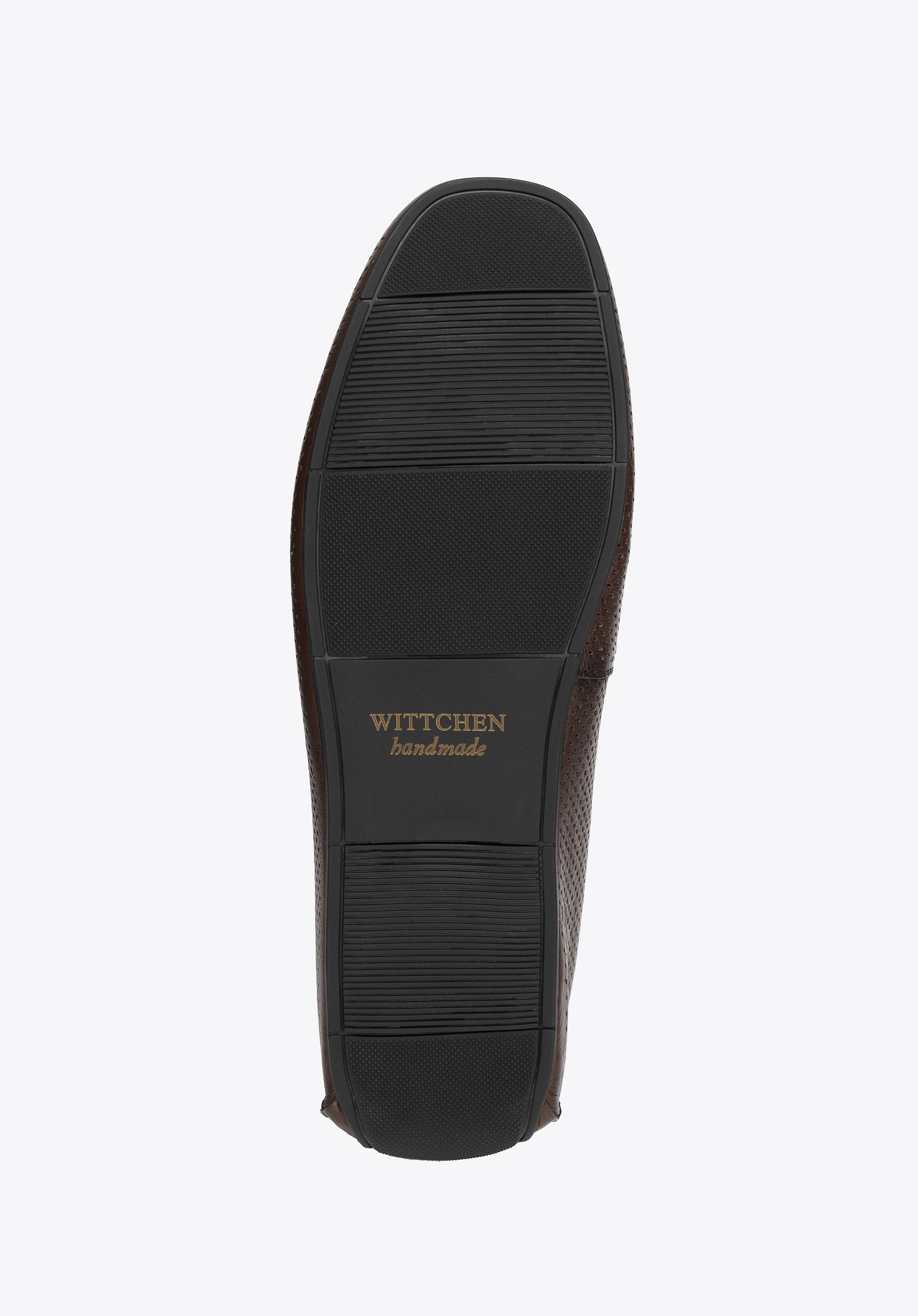 Męskie półbuty slip-on ze skóry brązowe