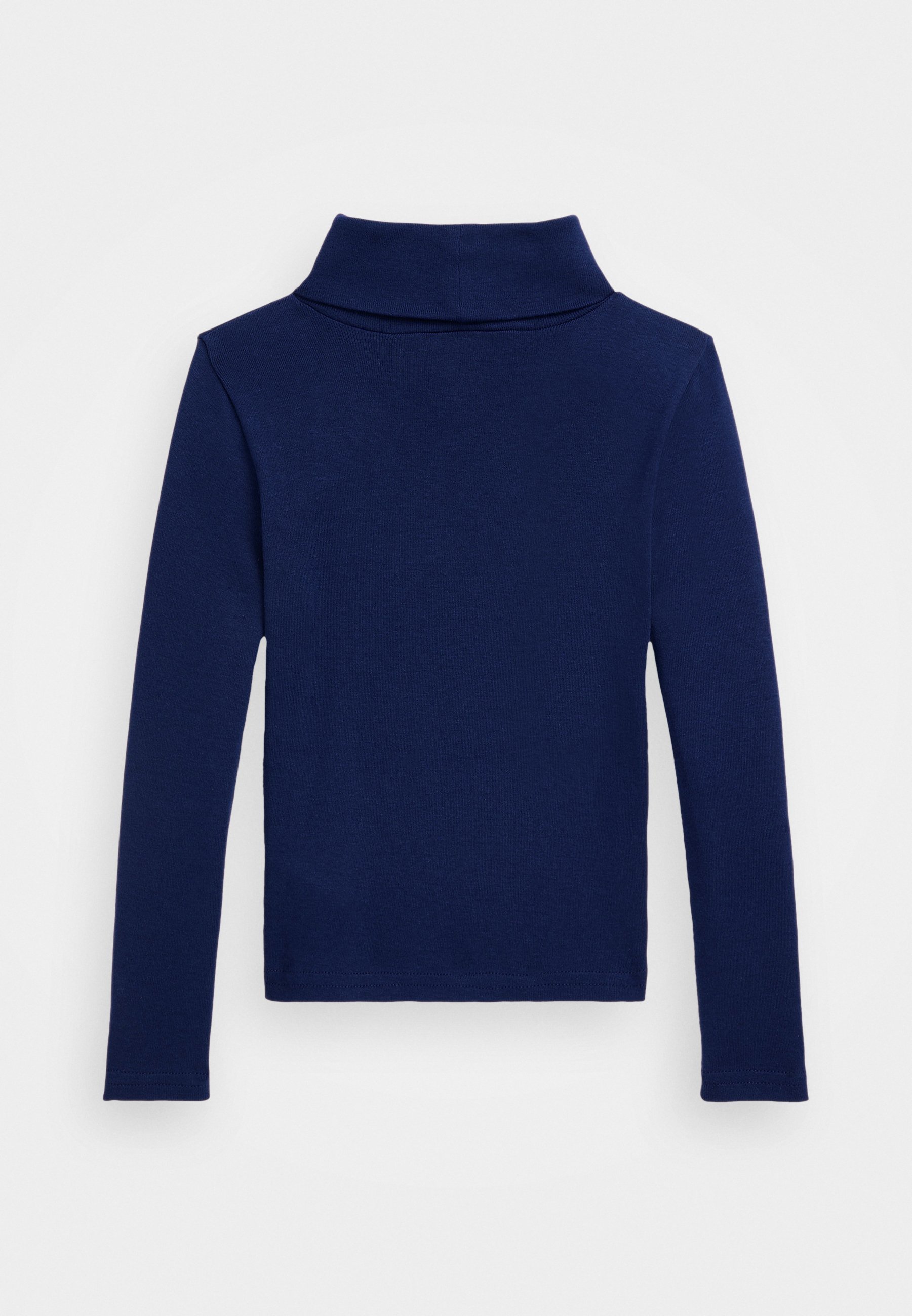 Pull Polo Ralph Lauren en coton côtelé et modal à col roulé - bleu marine Newport