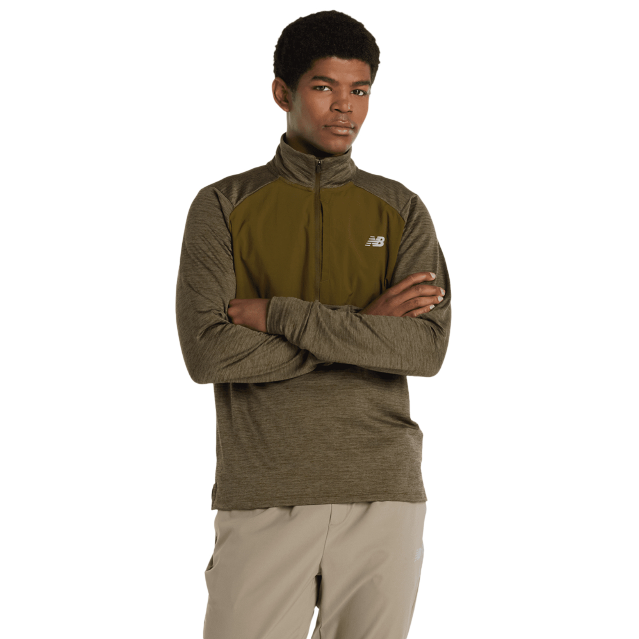 Sudadera New Balance Athletics Heat Grid con media cremallera