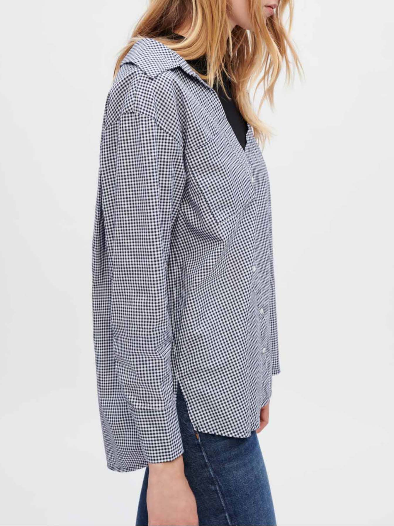 Trompe l'oeil blouse - Marine / Ecru