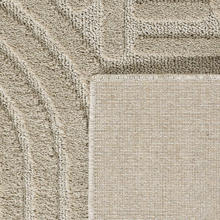 Carpetsale24 Tapis de Salon ou chambre en Beige 160 x 230 cm style bohème scandinave avec effet haut-bas tapis décoratif