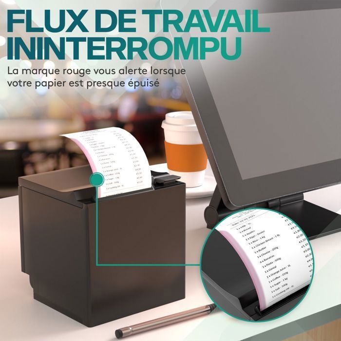 ACROPAQ 10 Thermal Checkout Rolls 80x80x12mm - 92.2m - Payment Terminals - 10 EFT Rolls - BPA Free - Universal Size