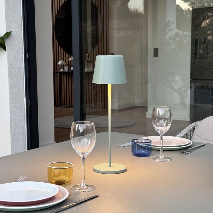 Lampe de table sans fil - LUMISKY - KELLY OLIVE - Aluminium vert - LED blanc dimmable - Rechargeable - H38 cm