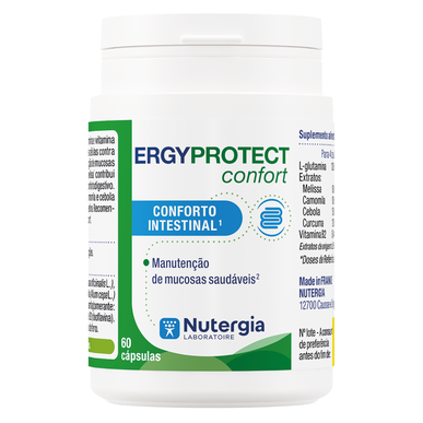 Nutergia ErgyProtect Suoliston Mukavuuslisä Glutamiinipohjainen 60 kapselia