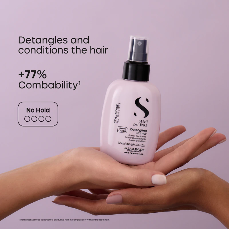 Alfaparf Milano Semi di Lino Style&Care Creme Preparador Desembaraçante para preparar o cabelo antes da modelagem, facilitando o pentear.
