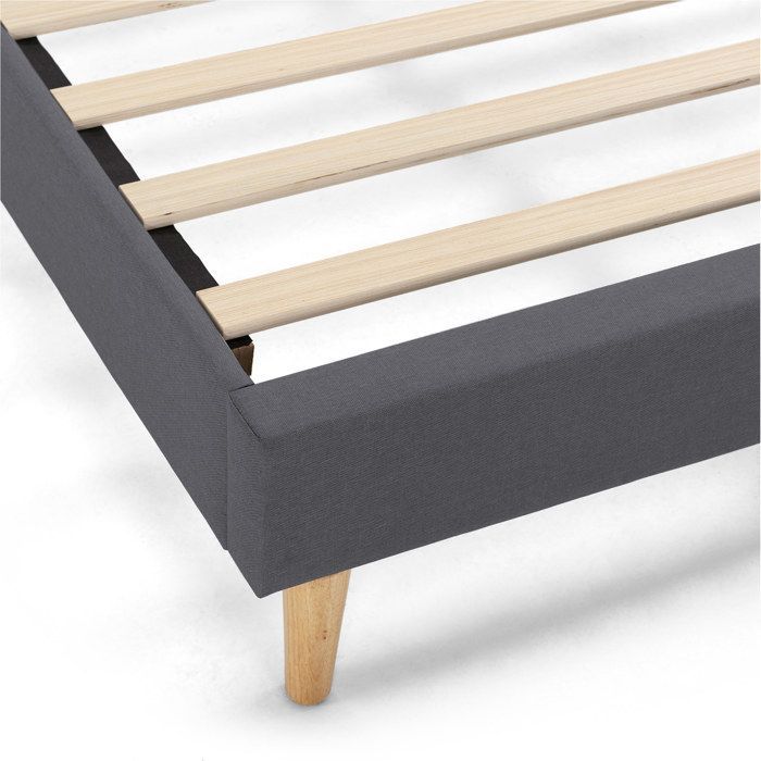 Sommier tapissier Aura 140x190 cm Gris Foncé, Hauteur 30 cm