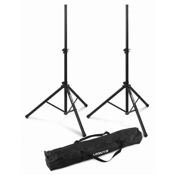 Complete PA System Package with Mixer, 2 Passive Speakers, UHF Microphones, Cables - 1600 Watts, Speaker Stands (110 to 175 cm)