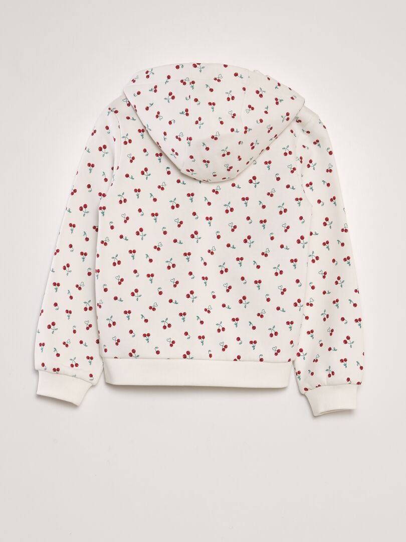 Hoodie met print - WIT