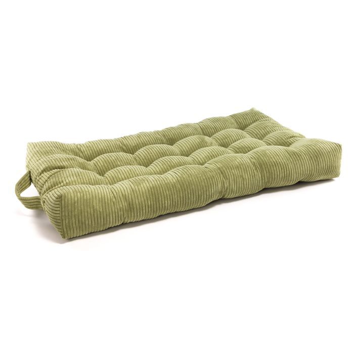 Colchón de suelo infantil ECOPUF - Cojín para habitación infantil - Acolchado, pana, 70x120x15cm - SZ20 Verde