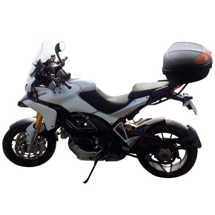 Maleta superior para motocicleta de 72 litros con capacidad para 2 cascos.