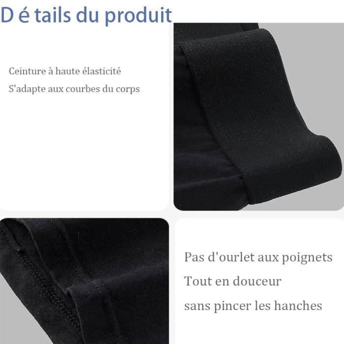 Paquete de 6 calzoncillos bóxer para hombre - GYROOR - Calzoncillos suaves y elásticos - Negro