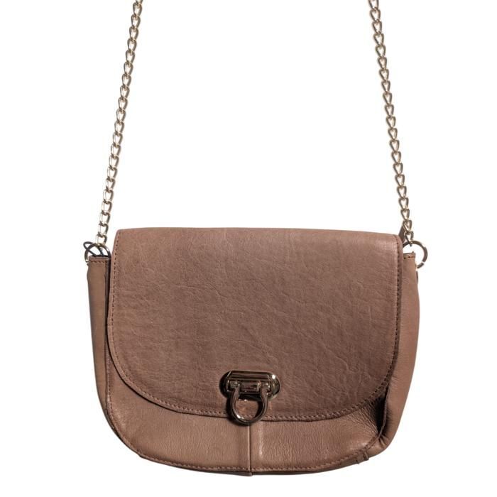 PIECES - Lederhandtasche - taupe - Damenlederwaren