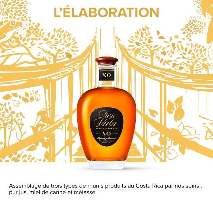 PURA VIDA - XO - Aged Rum - 40.0% ABV - 70 cl