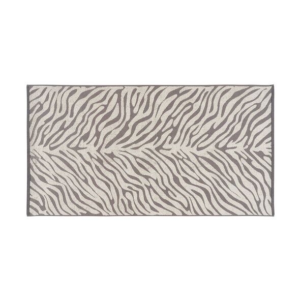 Set van 2 vierkante badhanddoeken met zebraprint.