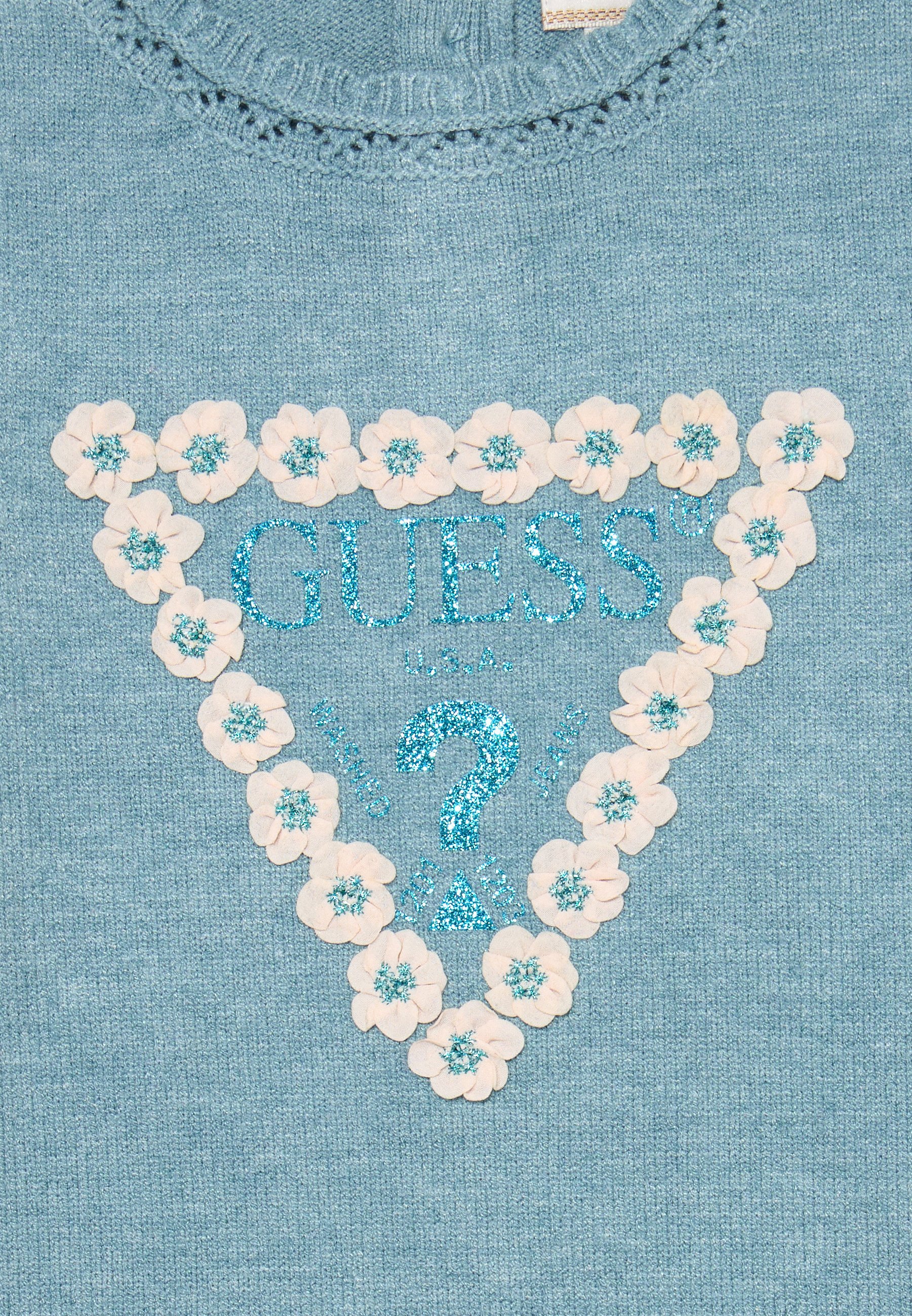Guess peuterjurk van gemengde stoffen - Truijurk - blauw