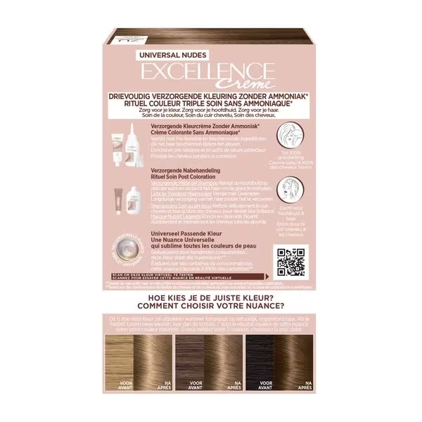 L'Oréal Paris Excellence Universal 7U trajna barva za lase srednje blond