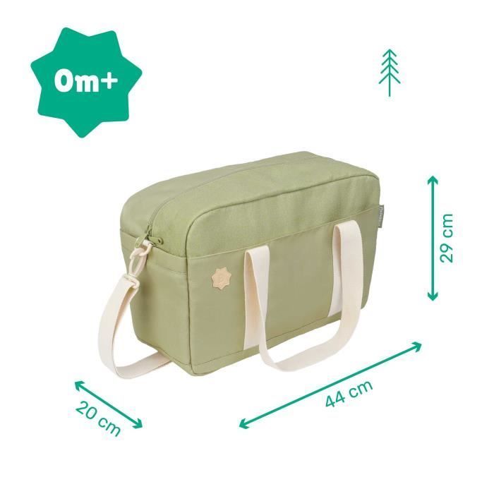 Bolsa cambiador Badabulle Bowling - Gran capacidad de 20 litros - Incluye cambiador y adaptadores para cochecito, color oliva