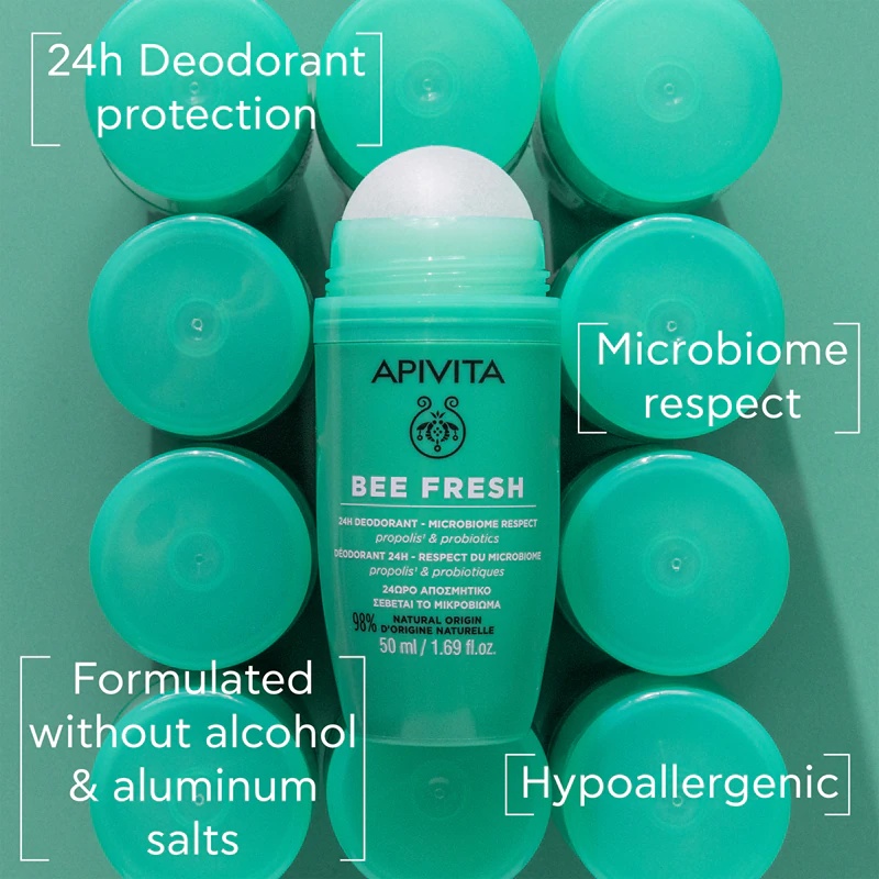 „Apivita Bee Fresh“ dezodorantas rutulinis dezodorantas