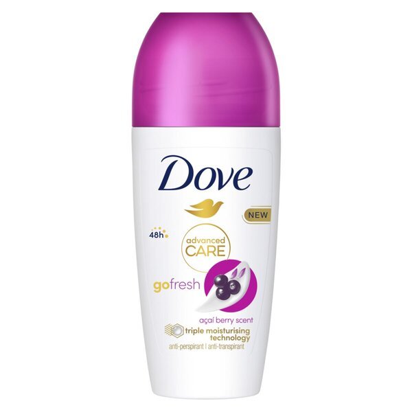 Dove Go Fresh Açaí Berry & Waterlily volelis nuo prakaitavimo 50ml