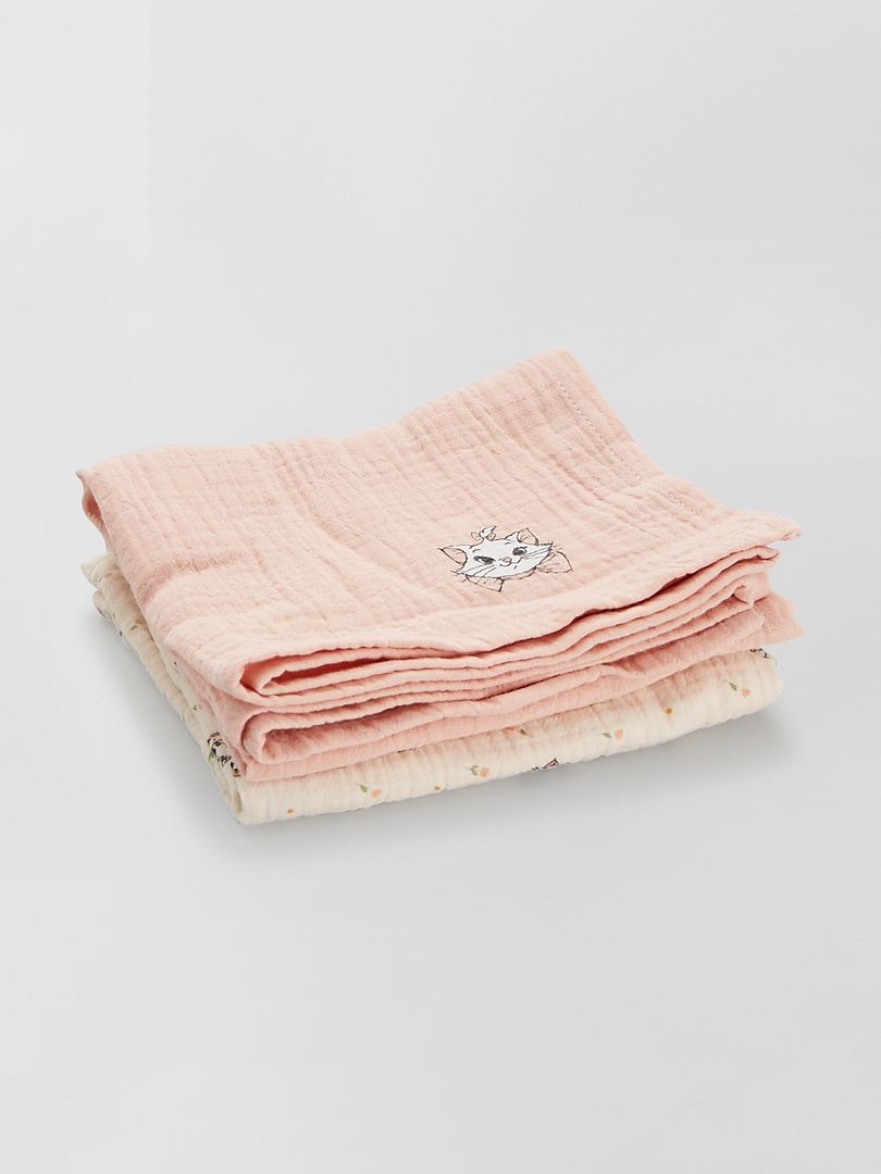 Conjunto de 2 panos de musselina 'Minou' - BRANCOS