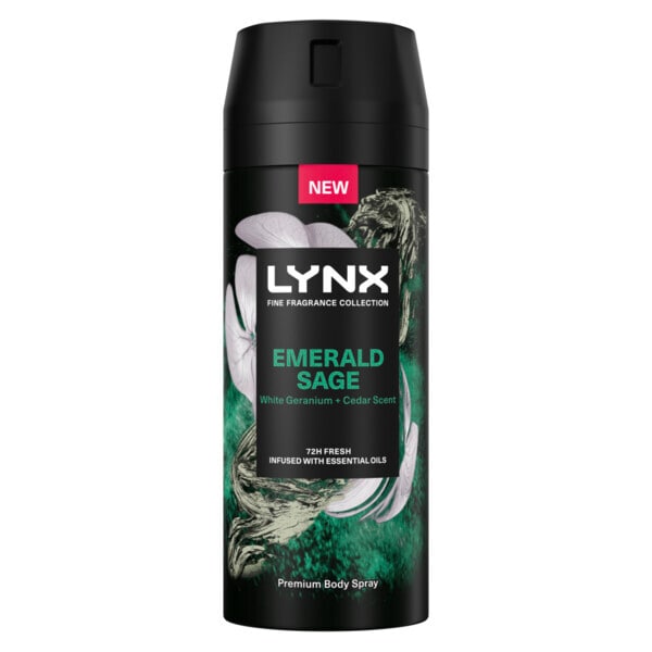 Desodorante corporal premium Lynx Fine Fragrance Emerald Sage 150 ml