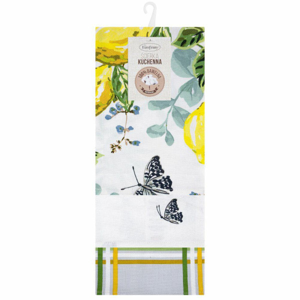 Komplet ścierek LEMON 50x75 - żółty wzór cytrynowy