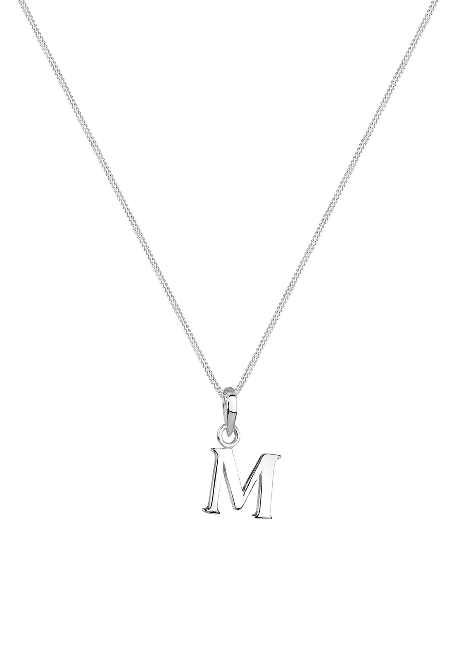 Elli Femmes Lettre M Pendentif en Argent Sterling 925