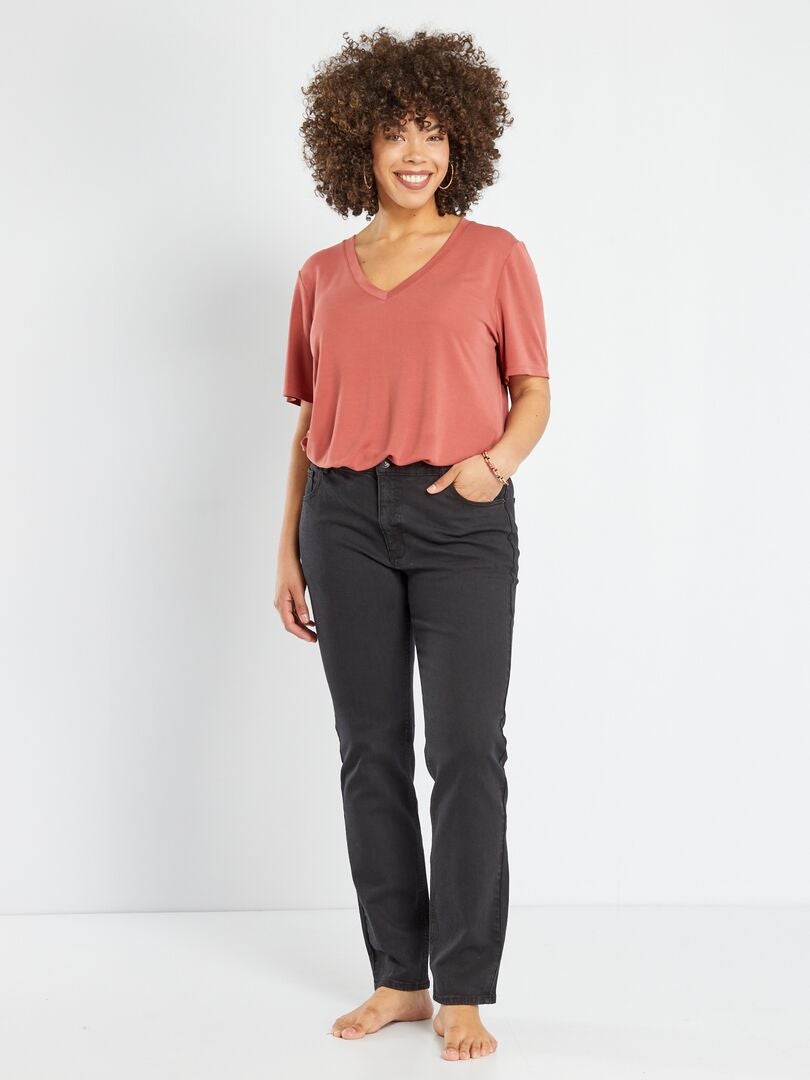 Calça jeans regular L28 - PRETA