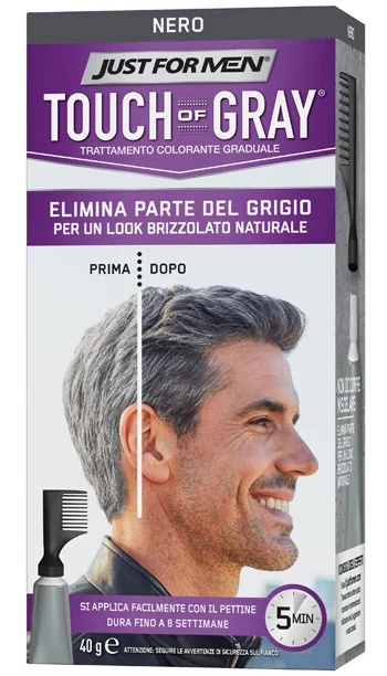 JUST FOR MEN Touch of Gray Coloration progressive pour hommes Noir 40 ml