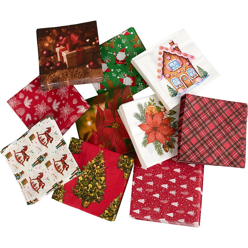 Vie Eco Servetter 20-pack 33x33 cm, julmotiv