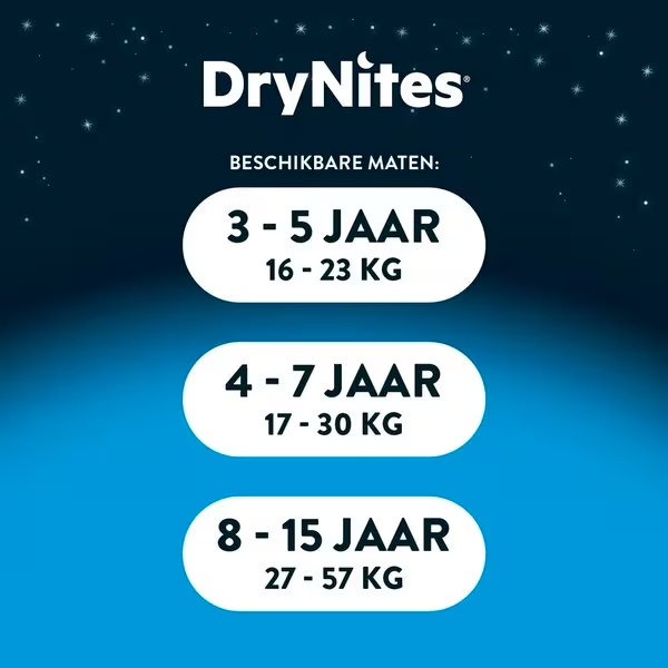DryNites nočne hlačke za fante, 8–13 let, 8–13 let (30–48 kg), 9 kosov