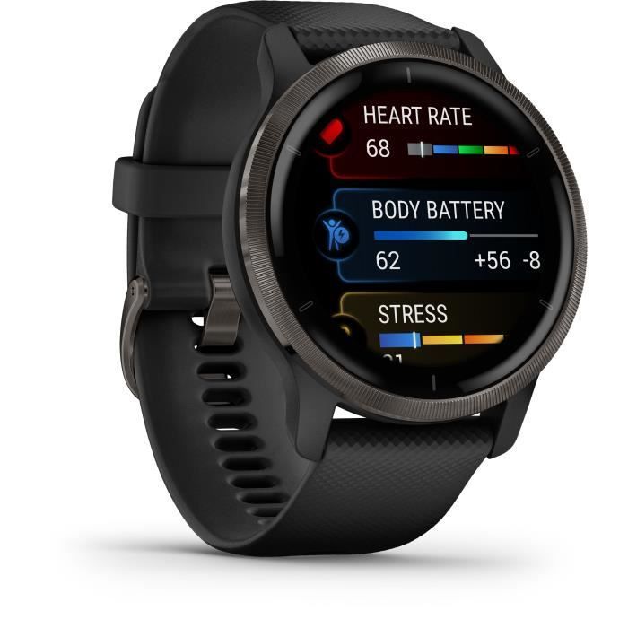 Garmin Venu 2 grijze smartwatch met zwarte band