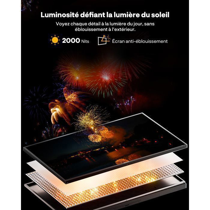 Televisor de cine SYLVOX Helio QLED para exteriores - 75