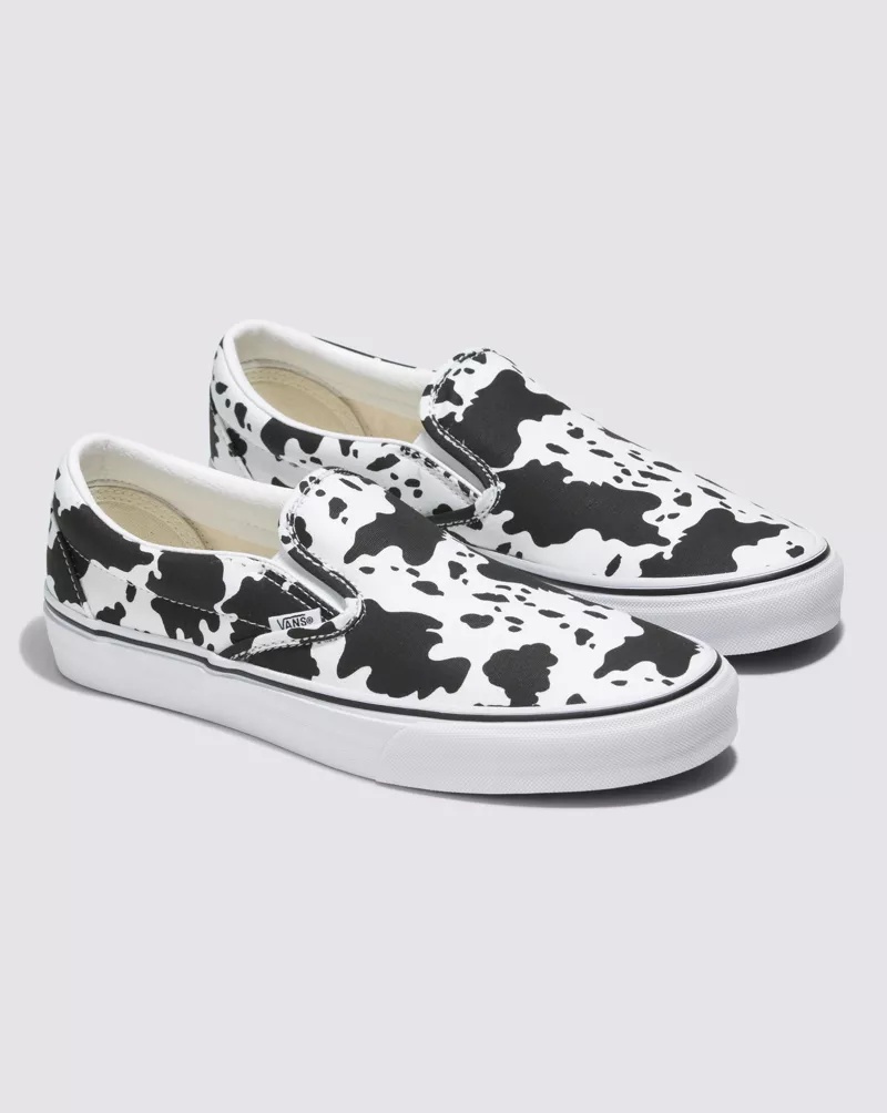 Customs Cow Print Slip-On