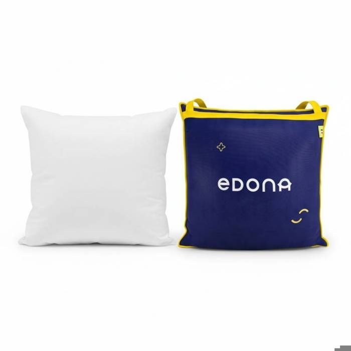Almohada sintética firme inspirada en Edona, 60x60 cm, fabricada en Francia, calidad hotelera, soporte cervical, OEKO-TEX.