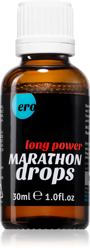 HOT ERO Marathon Men Long Power Drops, suplemento alimentar afrodisíaco para homens.