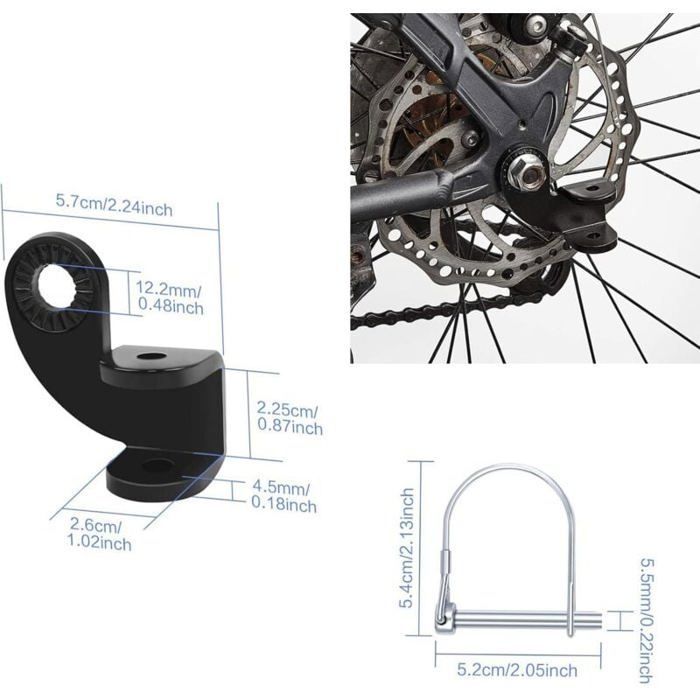 Enganche para remolque de bicicleta, 2 piezas, conectores de acero para el transporte de mercancías, niños y animales YYV