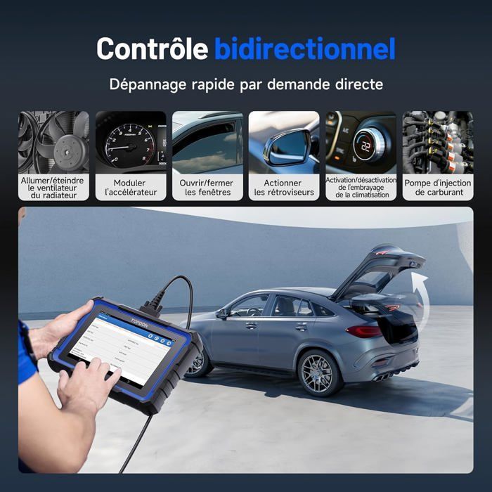 TOPDON Phoenix Nano Ferramenta de Diagnóstico Automotivo Multimarca, Codificação de ECU, Controle Bidirecional, Mais de 32 Funções de Reset