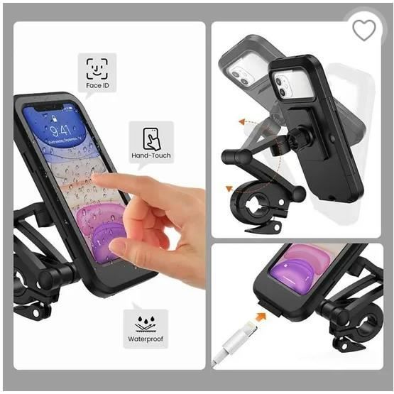 Waterdichte motorfietshouder voor smartphones tot 17 cm - GOBRO