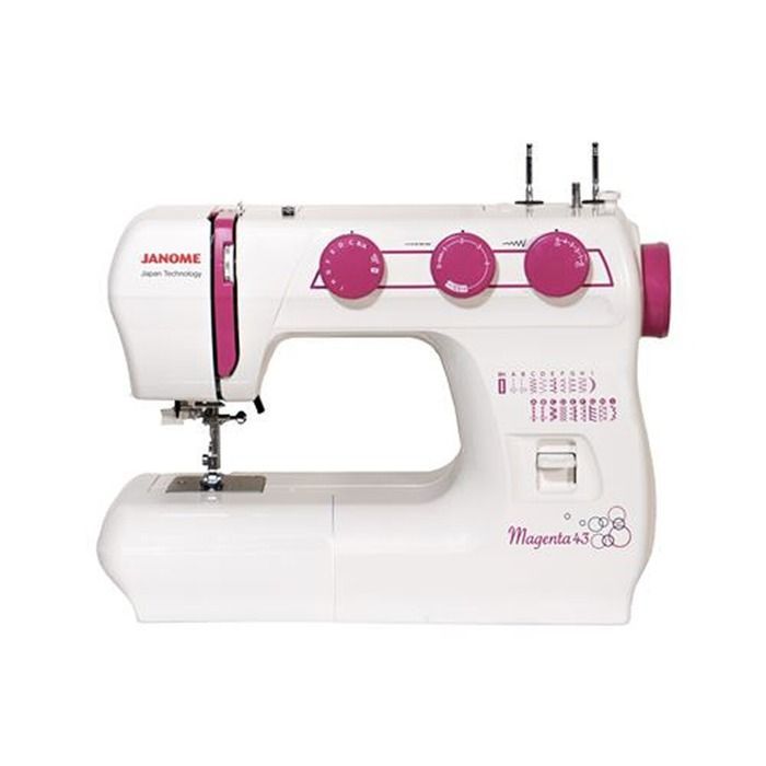 Machine à coudre - JANOME - MAGENTA 43 - 43 programmes - Enfilage automatique - Boutonnière 1 étape