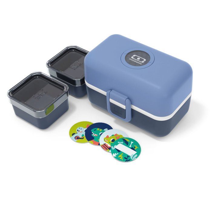Children's Lunch Box - MONBENTO - 3 Compartments - Sans BPA - MB Tresor Bleu Infinity