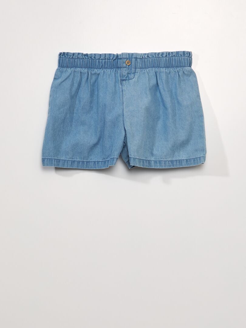 Pantalones cortos vaqueros suaves - AZUL