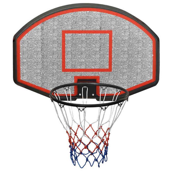 Tabellone da basket vidaXL nero 90x60x2 cm in polietilene, canestro da basket, tabellone 93666